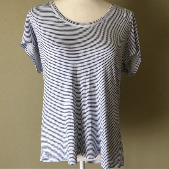 Pure+Good Anthro blue and white striped shirt - Picture 2 of 4